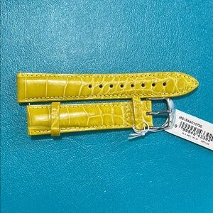 NWT 18mm Yellow Crocodile Leather Watch Strap